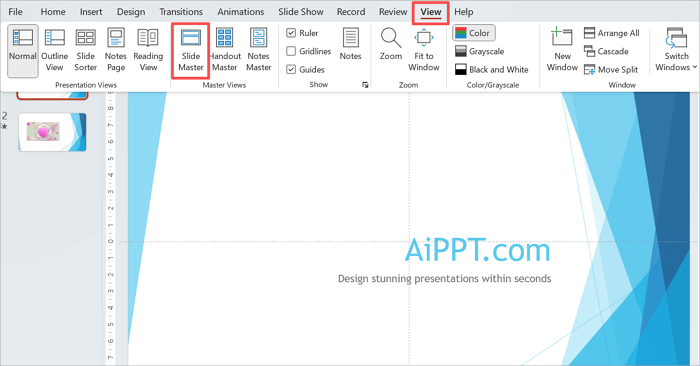 view slide master in ppt