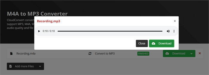 convert m4a to mp3