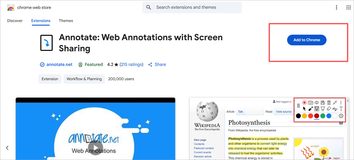 add annotate to chrome