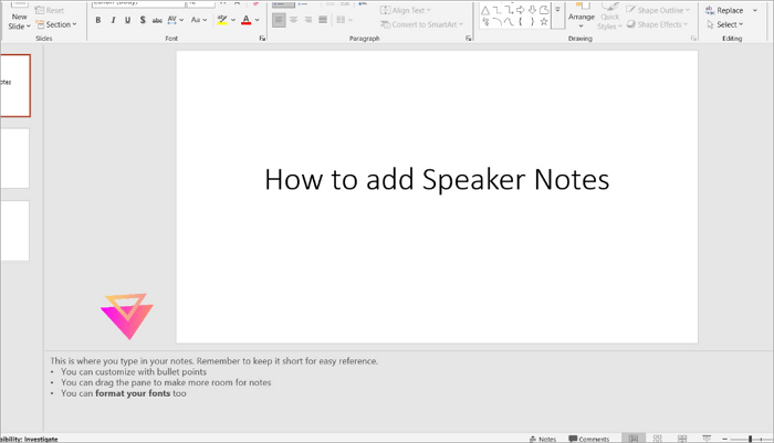 add notes in powerpoint