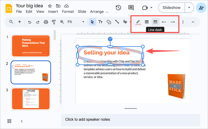 customize drawing on google slides