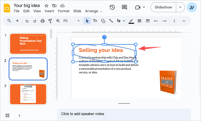 draw lines on google slides