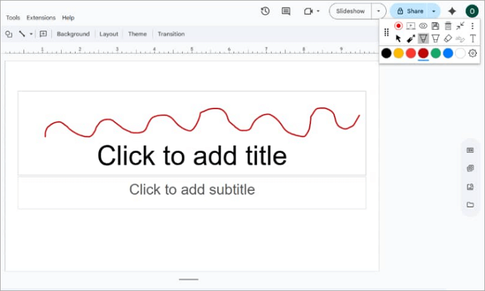 draw on google slides using extension