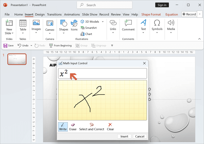 generate script using ink equation