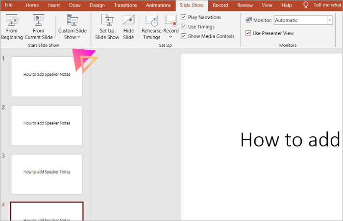 insert notes in powerpoint