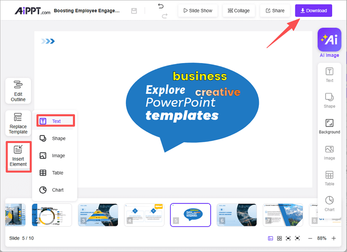 make wordcloud in aippt