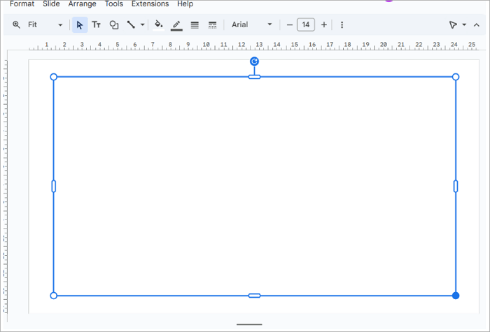 stretch shape in google slides