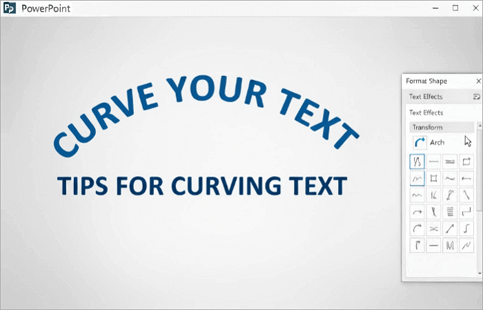 tips for curving text