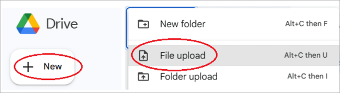 upload audio files to google drive