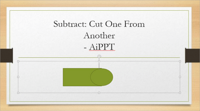 powerpoint join shapes and subtract