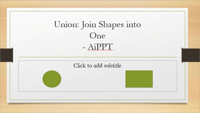 powerpoint join shapes union