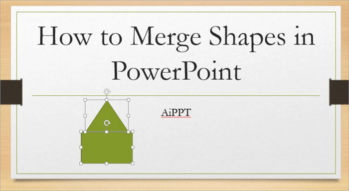 powerpoint merging shapes overlap shapes