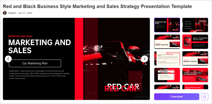 1 sales strategy presentation template