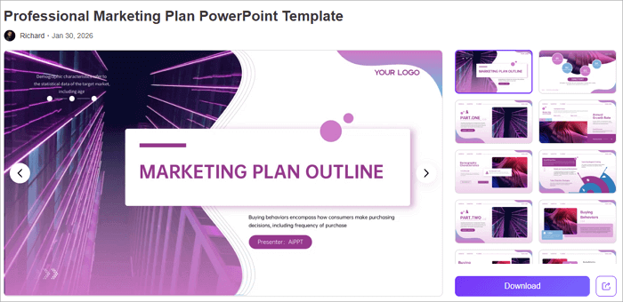 10 marketing plan powerpoint template