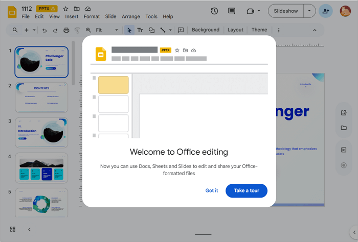 4 open pptx in google drive