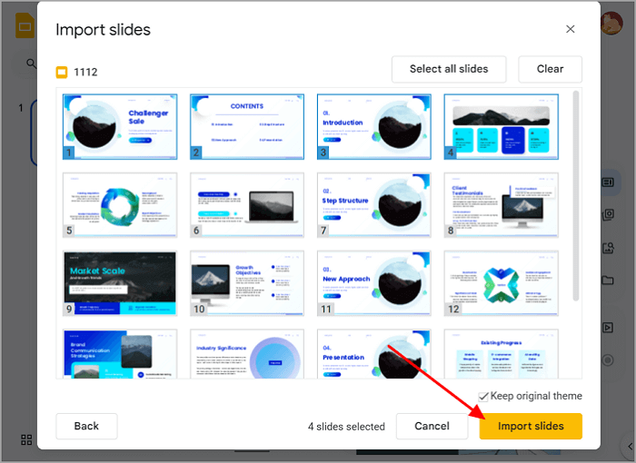 5 import ppt slides into google slides