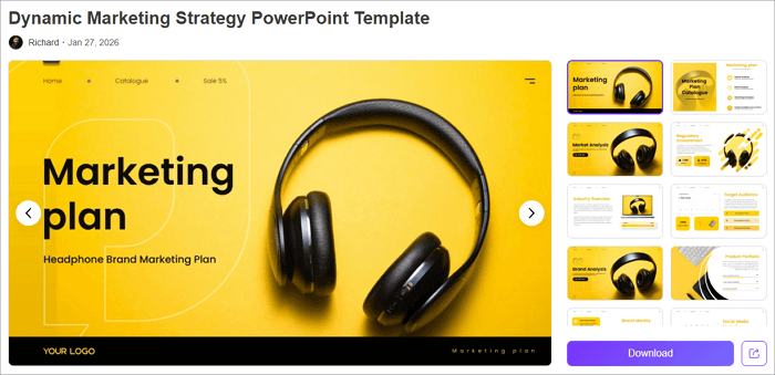 7 marketing strategy powerpoint template