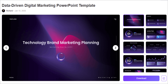 data driven digital marketing powerpoint template
