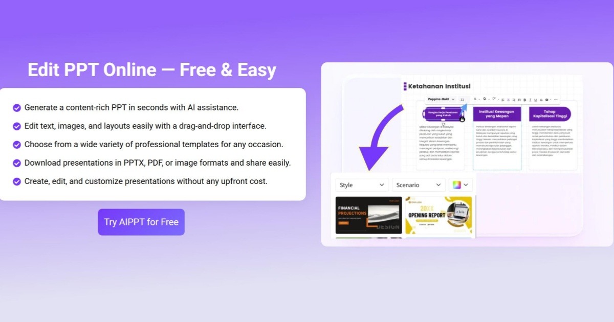 Edit PPT Online | Convert PDF/Word/Text to Editable PPT-AiPPT