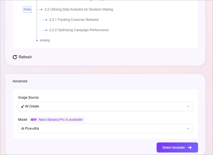 review outline choose template