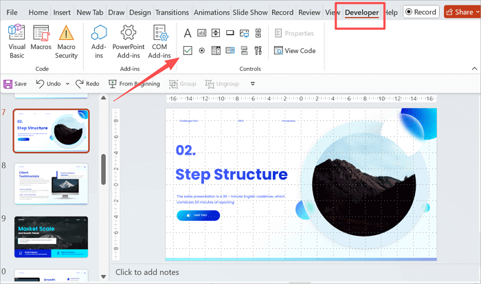 3 insert check in developer