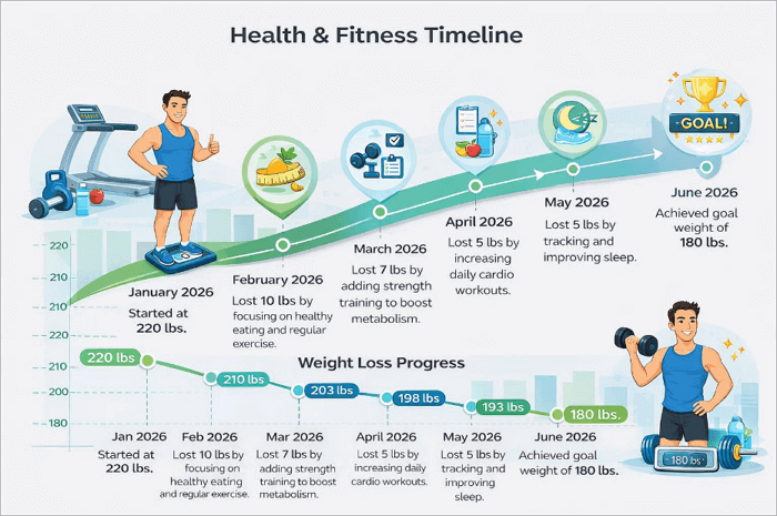 7 health fitness timeline