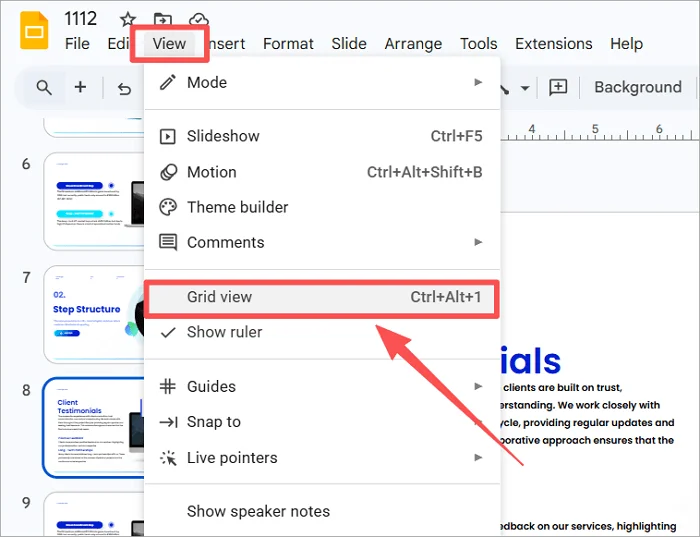 1 select grid view