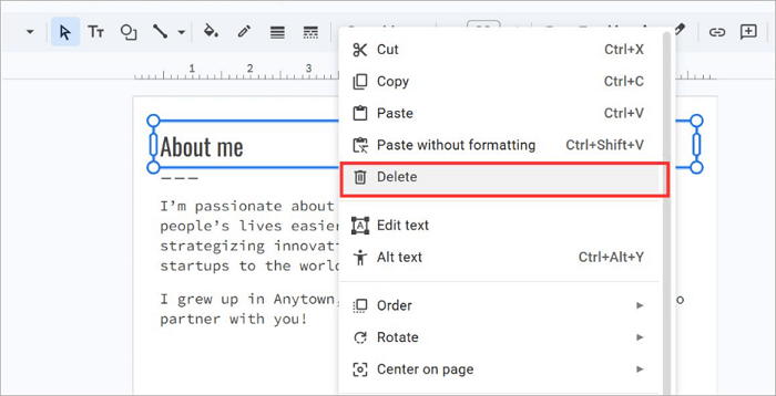 2 select delete text box