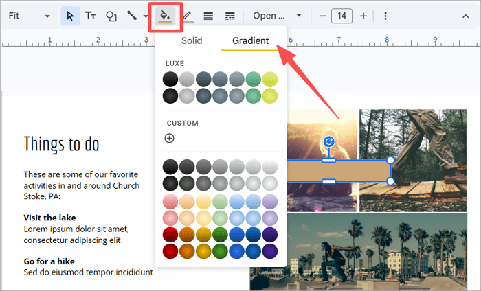 3 choose gradient of shape