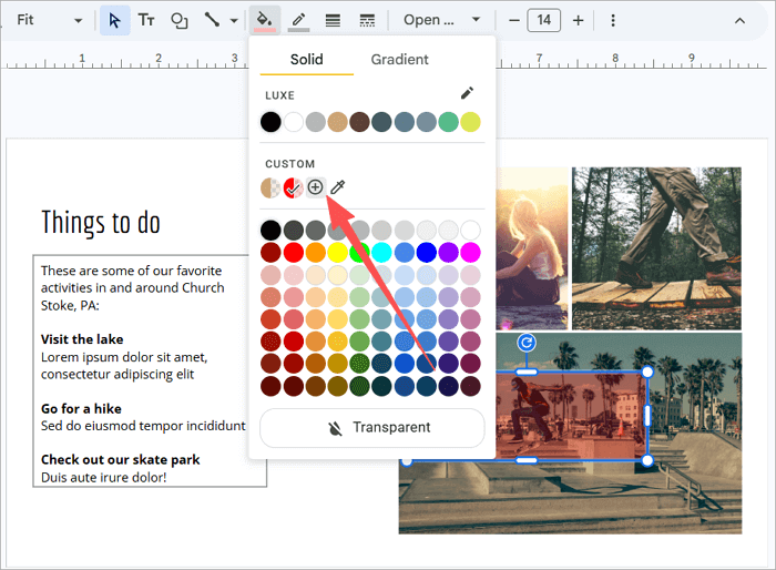 3 custom google slides shape color