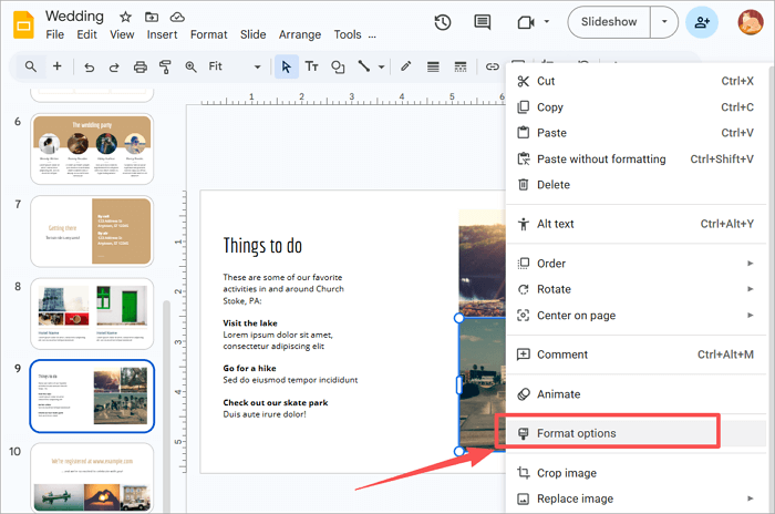 3 select format option
