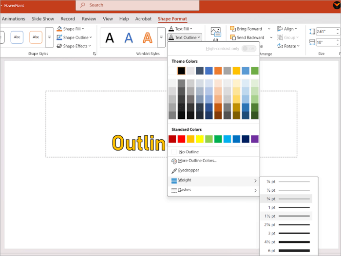 4 adjust outline thickness