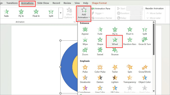 4 animate outer shape