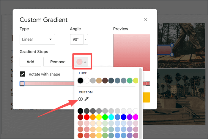 4 custom color of shape