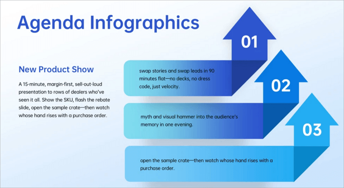 business style agenda slide templates