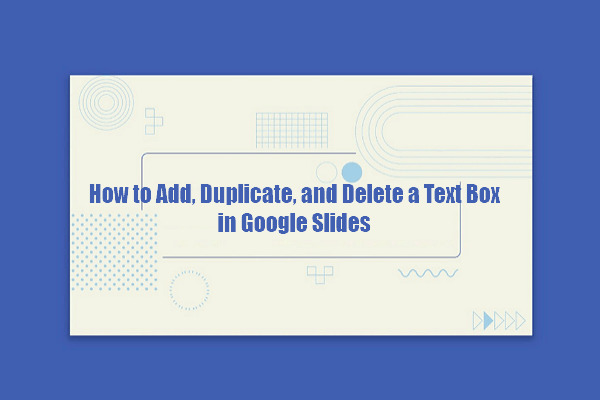 text box in google slides