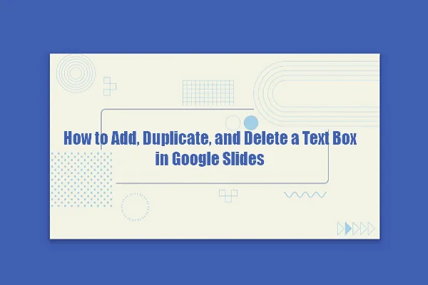 text box in google slides