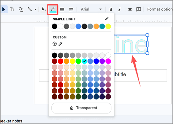 click border color and choose color