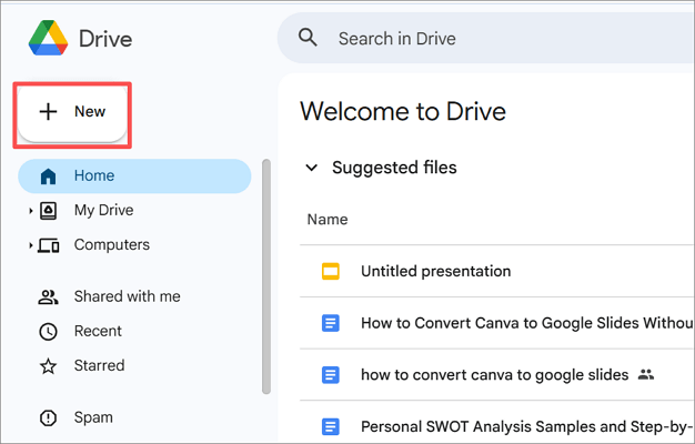 click the + button to upload the pdf file