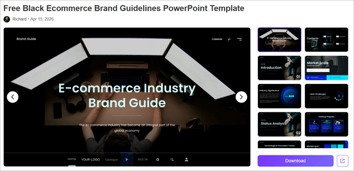 ecommerce brand guidelines powerpoint template