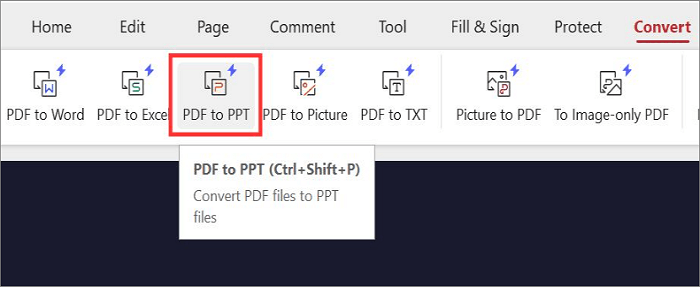 export pdf into powerpoint (.pptx) format