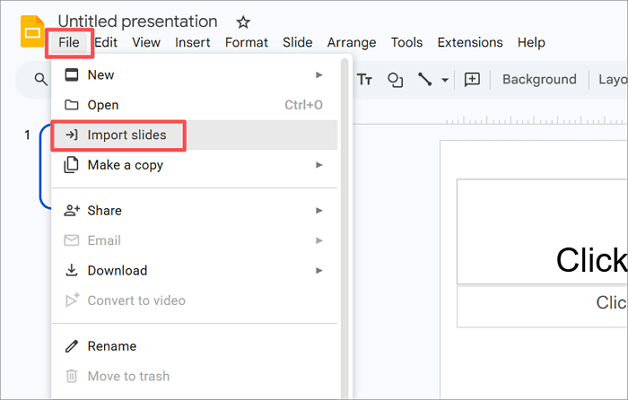 import slides in google slides