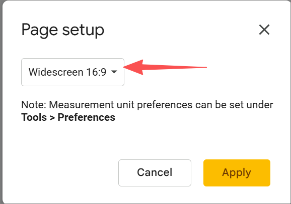 match slide dimensions
