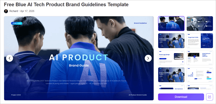 product brand guidelines template
