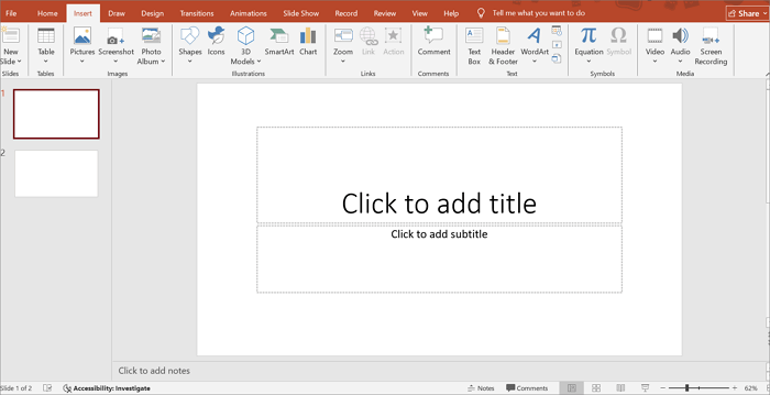 select the ppt slide to add the image