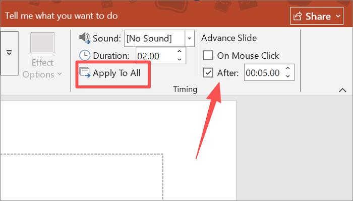 set the time and apply to all