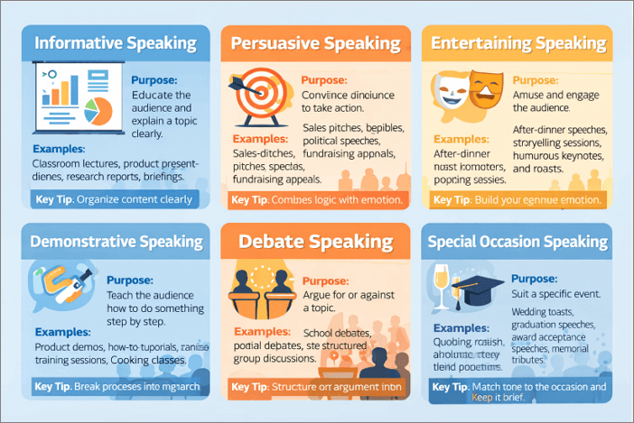 types of public speaking