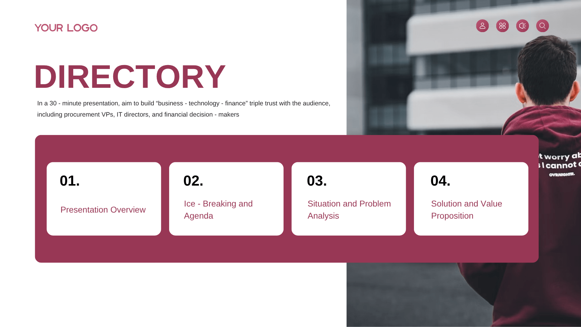 Example slides for marketing presentation​