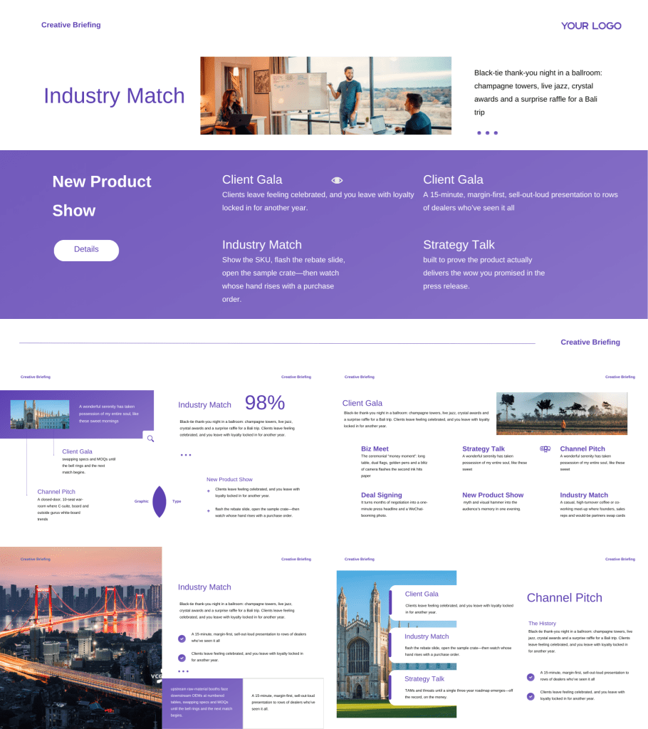 Purple Business Style Creative Brief Templates