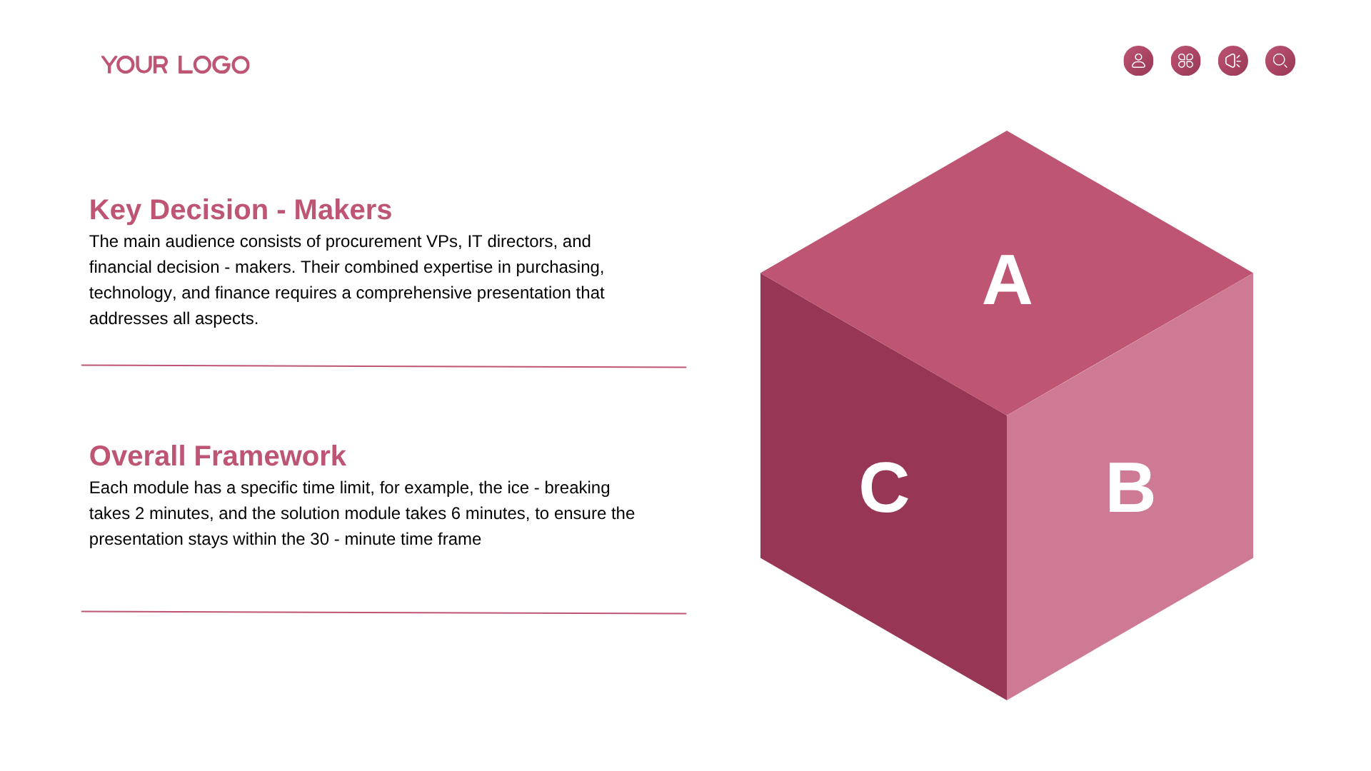 Example slides for marketing presentation​